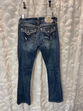 Y2K Miss Me blue slim bootcut jeans